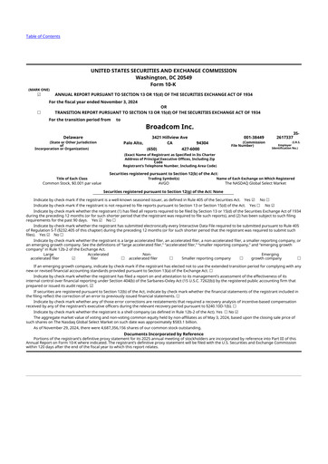 Thumbnail Broadcom 10-K Annual Report 2024