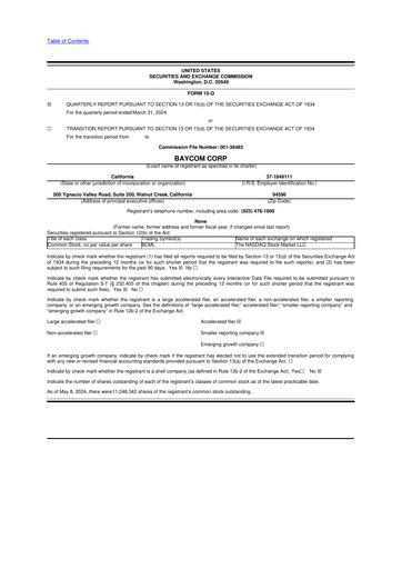 Thumbnail BayCom (United Business Bank) 10-Q Quarterly Report FY2024 