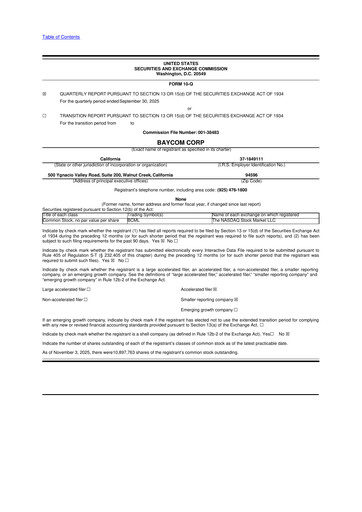 Thumbnail BayCom (United Business Bank) 10-Q Quarterly Report FY2025 
