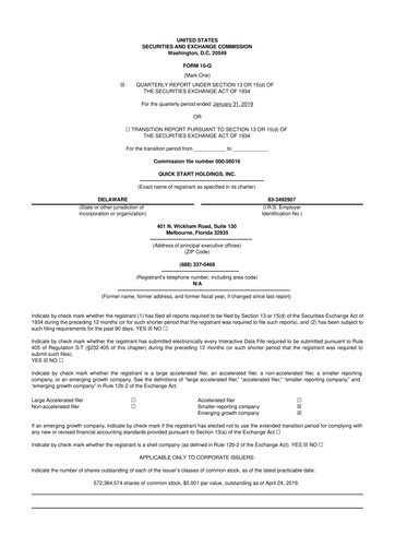 Miniature Kaival Brands Innovations 10-Q Rapport trimestriel 2019 