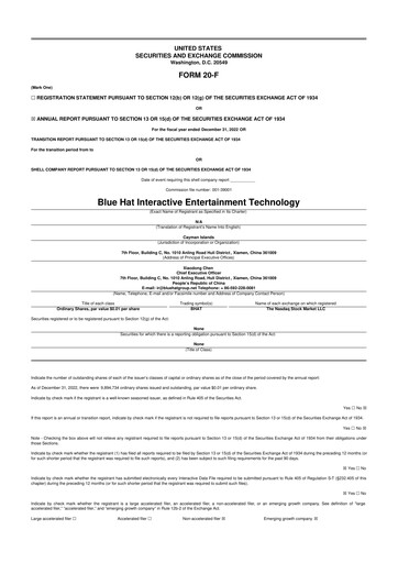 Thumbnail Blue Hat Interactive Entertainment Technology 20-F Annual Report 2022