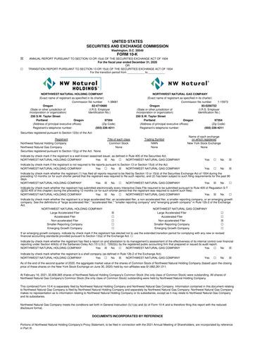 Thumbnail NW Natural Holdings 10-K Annual Report 