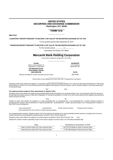 Thumbnail Amerant Bancorp 10-Q Quarterly Report FY2018 