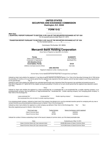 Thumbnail Amerant Bancorp 10-Q Quarterly Report FY2019 