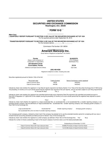Thumbnail Amerant Bancorp 10-Q Quarterly Report FY2019 