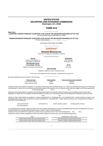 Thumbnail Amerant Bancorp 10-Q Quarterly Report FY2020 