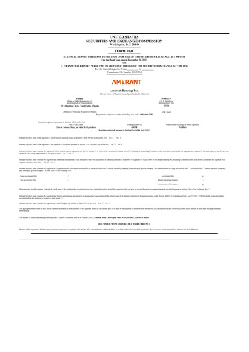 Thumbnail Amerant Bancorp 10-K Annual Report 2021