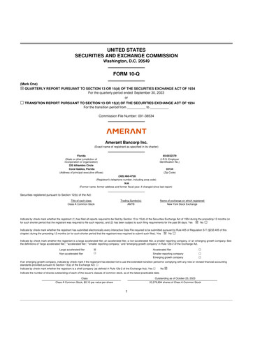 Thumbnail Amerant Bancorp 10-Q Quarterly Report FY2023 