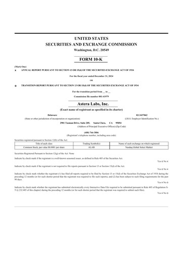 Thumbnail Astera Labs 10-K Annual Report 2024