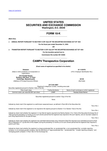 Thumbnail CAMP4 Therapeutics 10-K Annual Report 2025