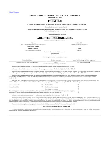 Thumbnail Arlo Technologies
 10-K Annual Report 2019