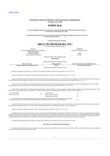 Thumbnail Arlo Technologies
 10-K Annual Report 2020