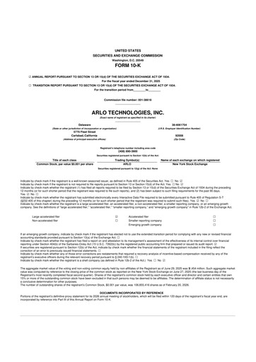 Thumbnail Arlo Technologies
 10-K Annual Report 2025