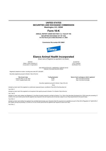 Thumbnail Elanco 10-K Annual Report 2020