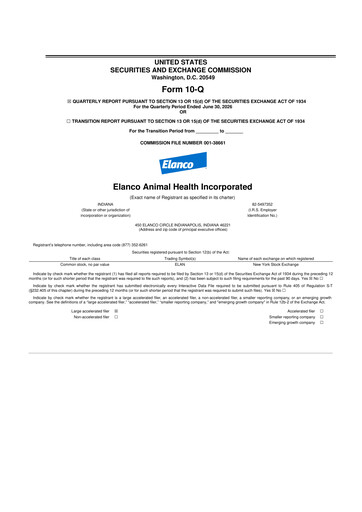 Thumbnail Elanco 10-Q Quarterly Report FY2026 