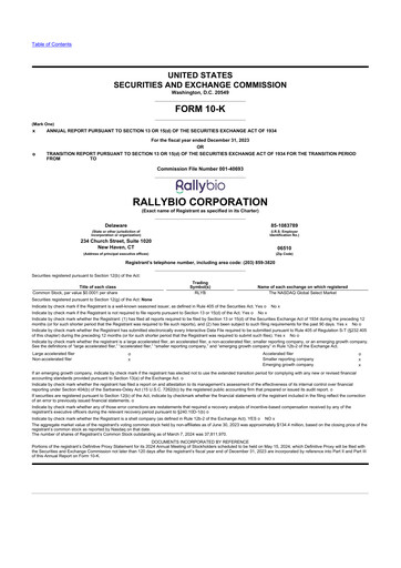 Thumbnail Rallybio 10-K Annual Report 2023