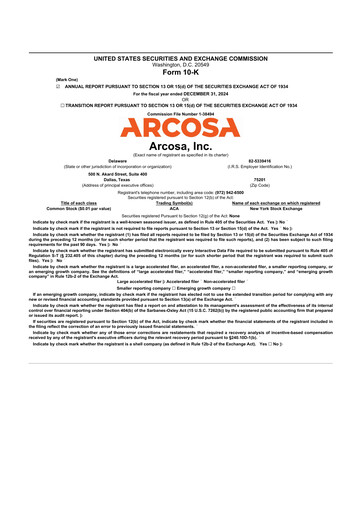 Thumbnail Arcosa
 10-K Annual Report 2024