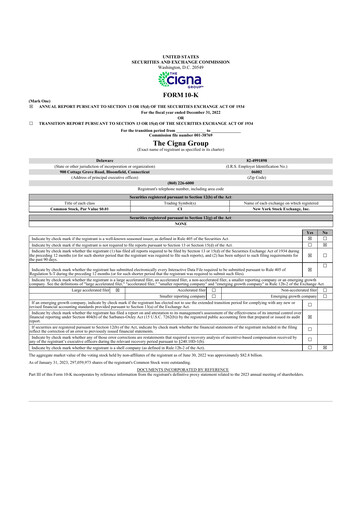 Thumbnail The Cigna Group 10-K Annual Report 2022