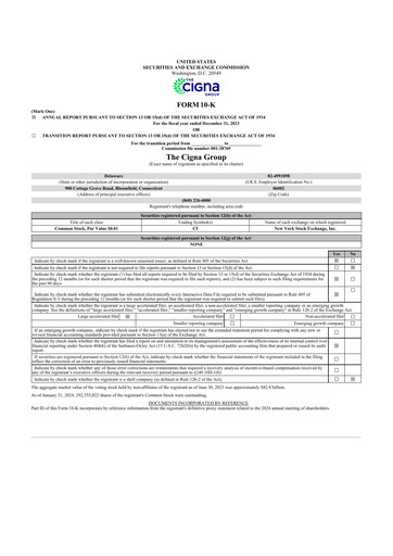 Thumbnail The Cigna Group 10-K Annual Report 2023