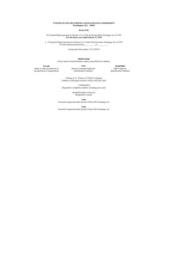 Thumbnail Avant Technologies Inc. 10-K Annual Report 2019