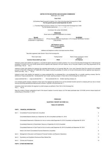 Miniature Avant Technologies Inc. 10-Q Rapport trimestriel 2020 