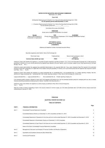 Miniature Avant Technologies Inc. 10-Q Rapport trimestriel 2020 