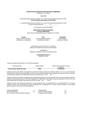 Miniature Avant Technologies Inc. 10-Q Rapport trimestriel 2021 