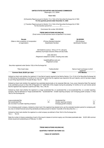 Miniature Avant Technologies Inc. 10-Q Rapport trimestriel 2023 