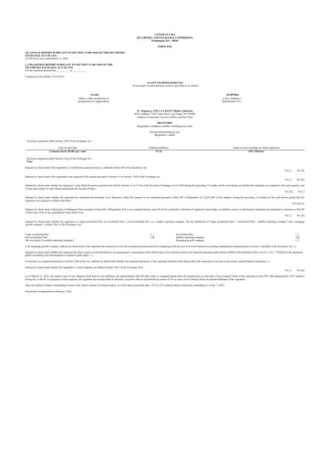 Thumbnail Avant Technologies Inc. 10-K Annual Report 2025