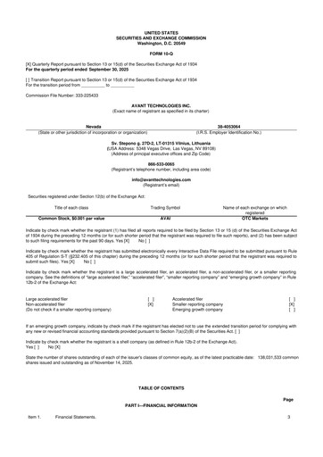 Miniature Avant Technologies Inc. 10-Q Rapport trimestriel 2026 