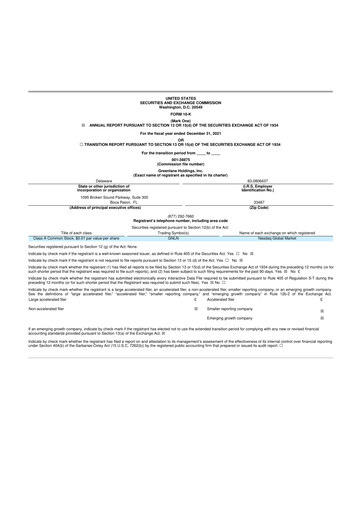 Thumbnail Greenlane Holdings, Inc. 10-K Annual Report 2021