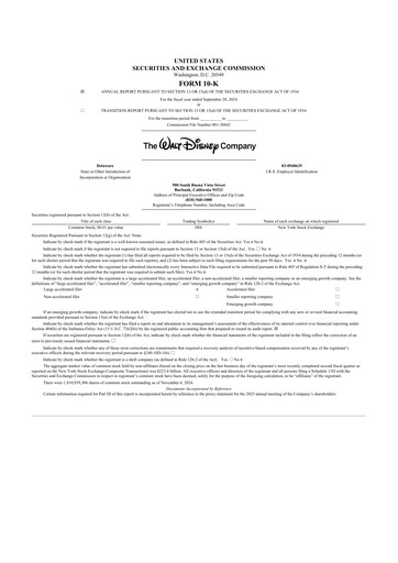 Thumbnail Walt Disney 10-K Annual Report 2024