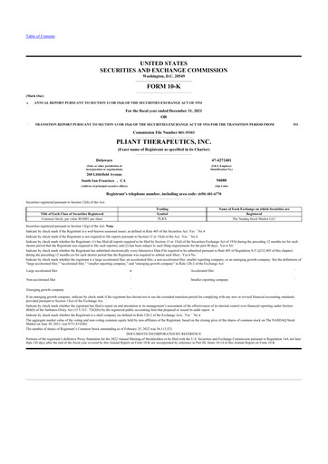 Thumbnail Pliant Therapeutics 10-K Annual Report 2021