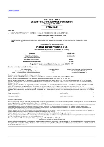 Vorschaubild Pliant Therapeutics 10-K Jahresbericht 2025