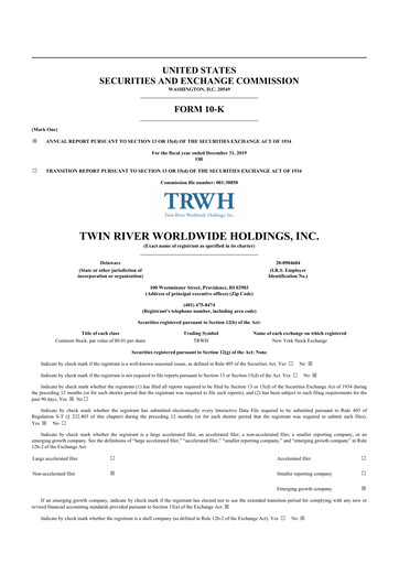 Thumbnail Bally's Corporation 10-K Annual Report 2019