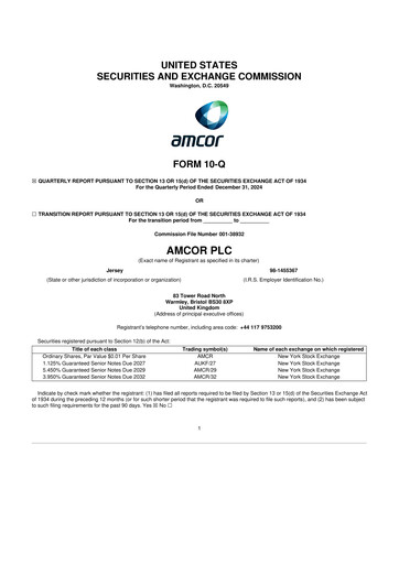 Vorschaubild Amcor 10-Q Quartalsbericht 2025 