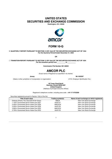 Thumbnail Amcor 10-Q Quarterly Report FY2026 