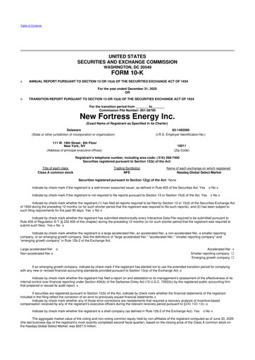 Thumbnail New Fortress Energy
 10-K Annual Report 