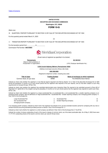 Miniature Meridian Corporation 10-Q Rapport trimestriel 2023 