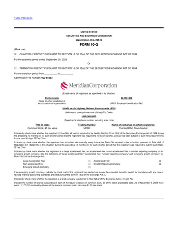 Miniature Meridian Corporation 10-Q Rapport trimestriel 2023 