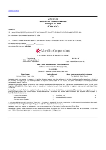 Miniature Meridian Corporation 10-Q Rapport trimestriel 2024 