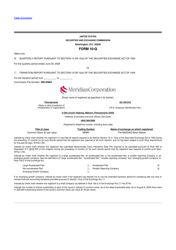 Miniature Meridian Corporation 10-Q Rapport trimestriel 2026 