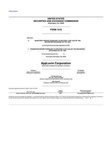 Thumbnail AppLovin 10-Q Quarterly Report FY2021 