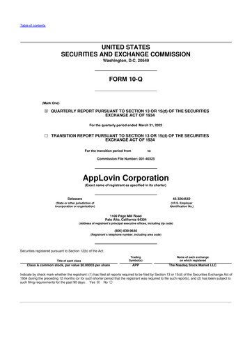 Thumbnail AppLovin 10-Q Quarterly Report FY2022 