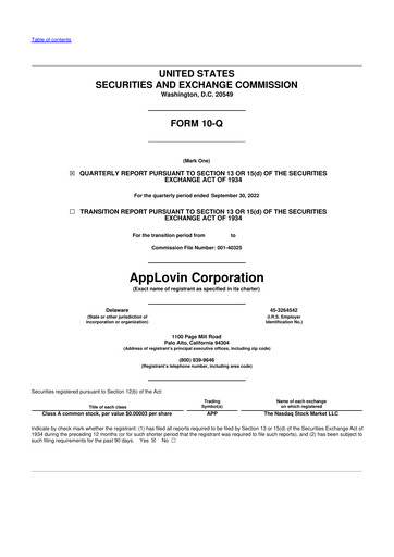 Thumbnail AppLovin 10-Q Quarterly Report FY2022 