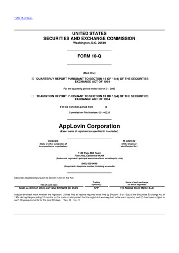 Thumbnail AppLovin 10-Q Quarterly Report FY2023 