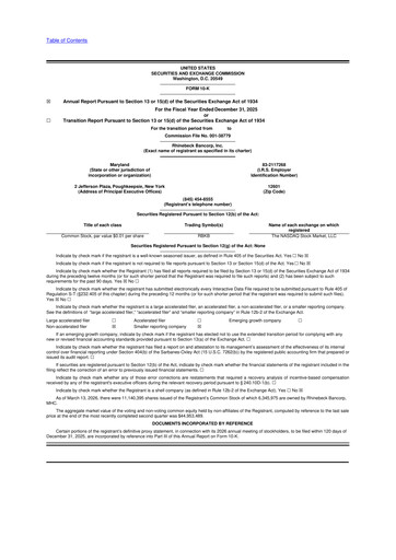 Thumbnail Rhinebeck Bancorp 10-K Annual Report 2025