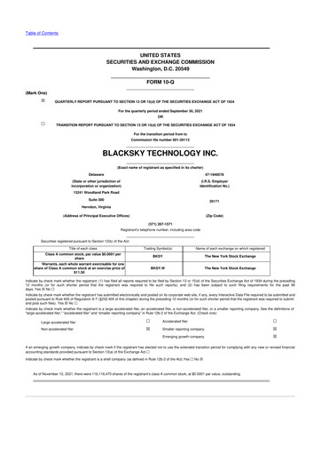 Thumbnail BlackSky Technology 10-Q Quarterly Report FY2021 