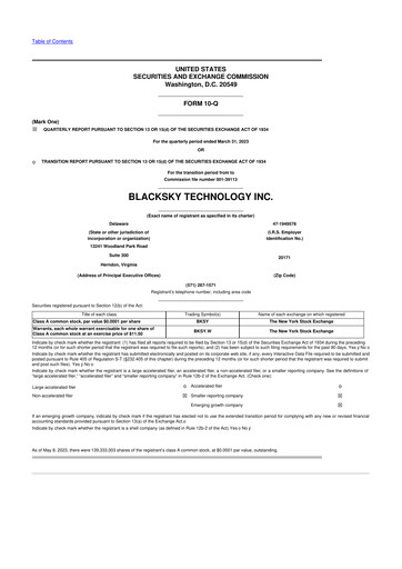 Thumbnail BlackSky Technology 10-Q Quarterly Report FY2023 
