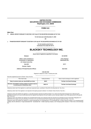 Thumbnail BlackSky Technology 10-K Annual Report 2025